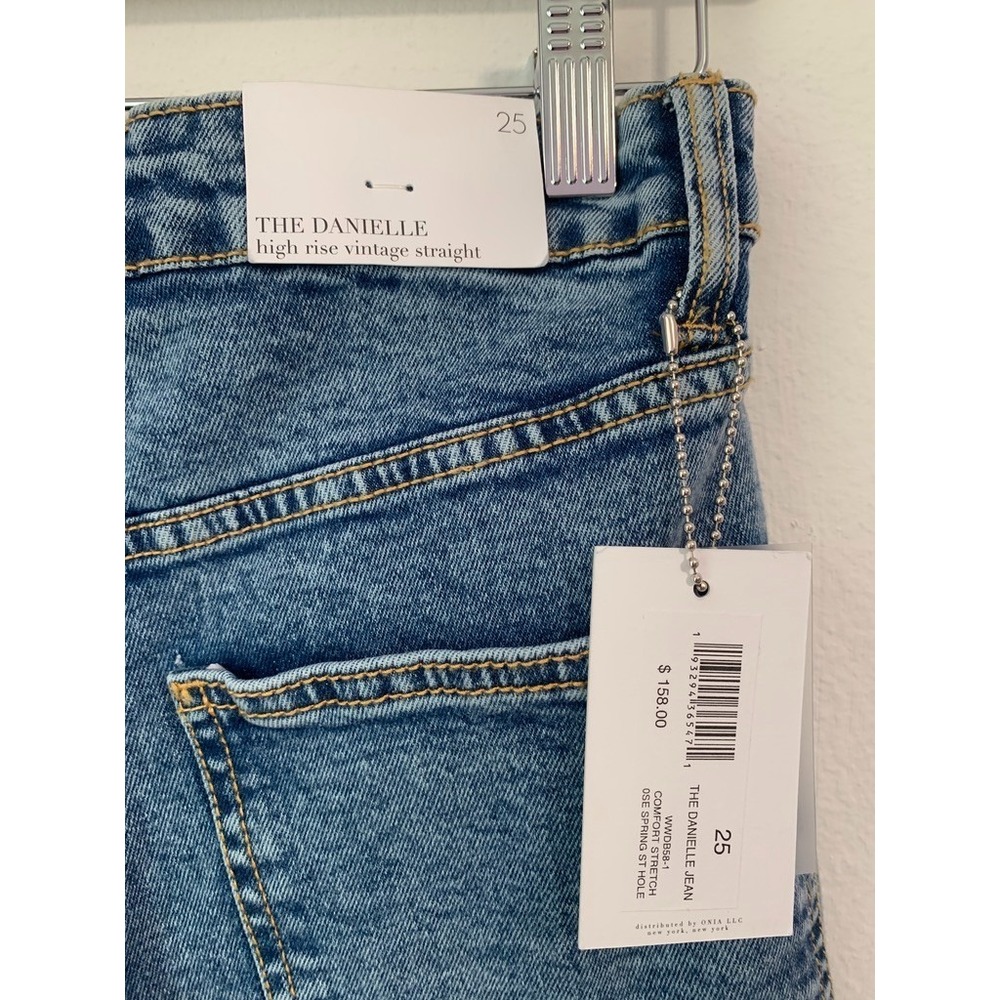 WE WORE WHAT NWT MSRP $158 Size 25 The Danielle High Rise Vintage Straight - Picture 5 of 7